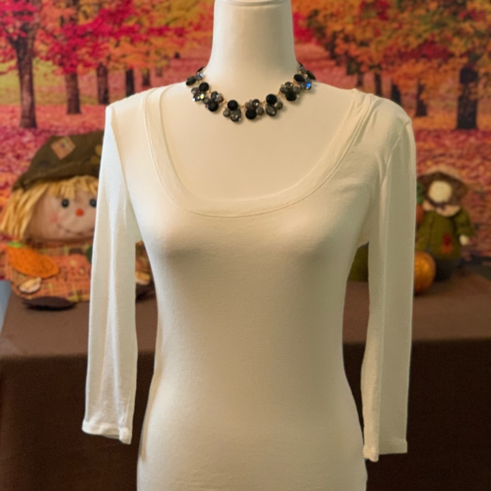 Michael Stars 3/4 sleeve white size M tee